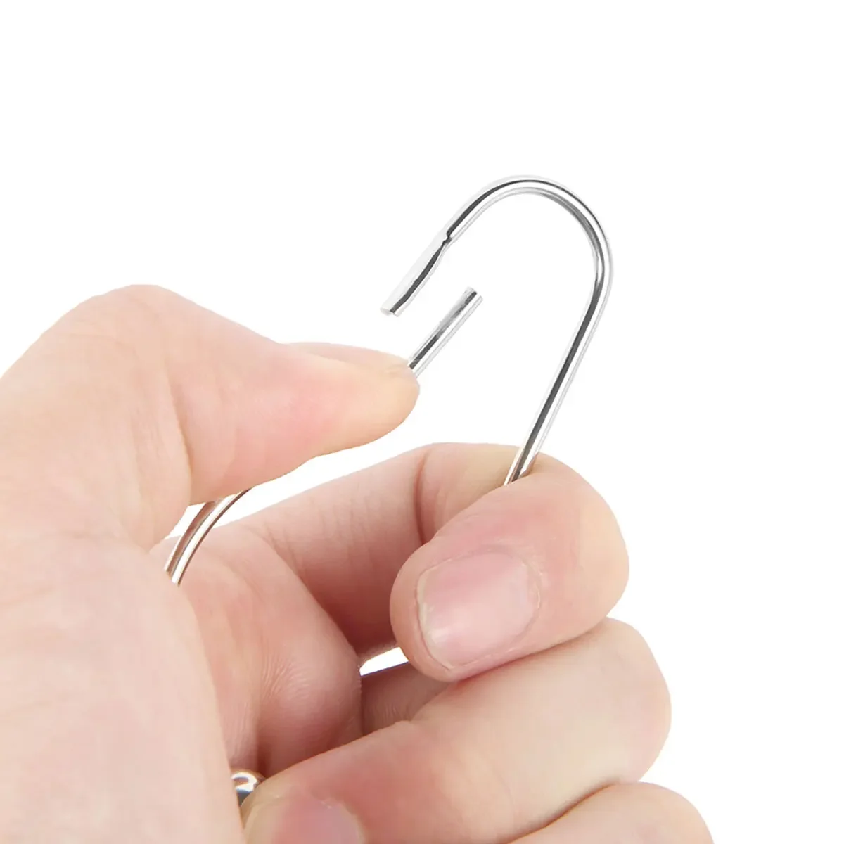 24 Anelli Per Tende Da Doccia - Ganci Scorrevoli Antiruggine, Argento, Per Asta Doccia O Finestre - Foto 10