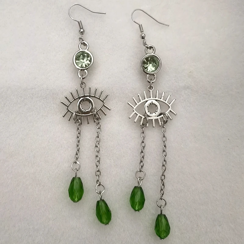

New Fashion Devil's Eye Earrings Glass Tears Gothic Moon Eye Birthstone Women's Earrings Gift 10 Styles To Choose From
