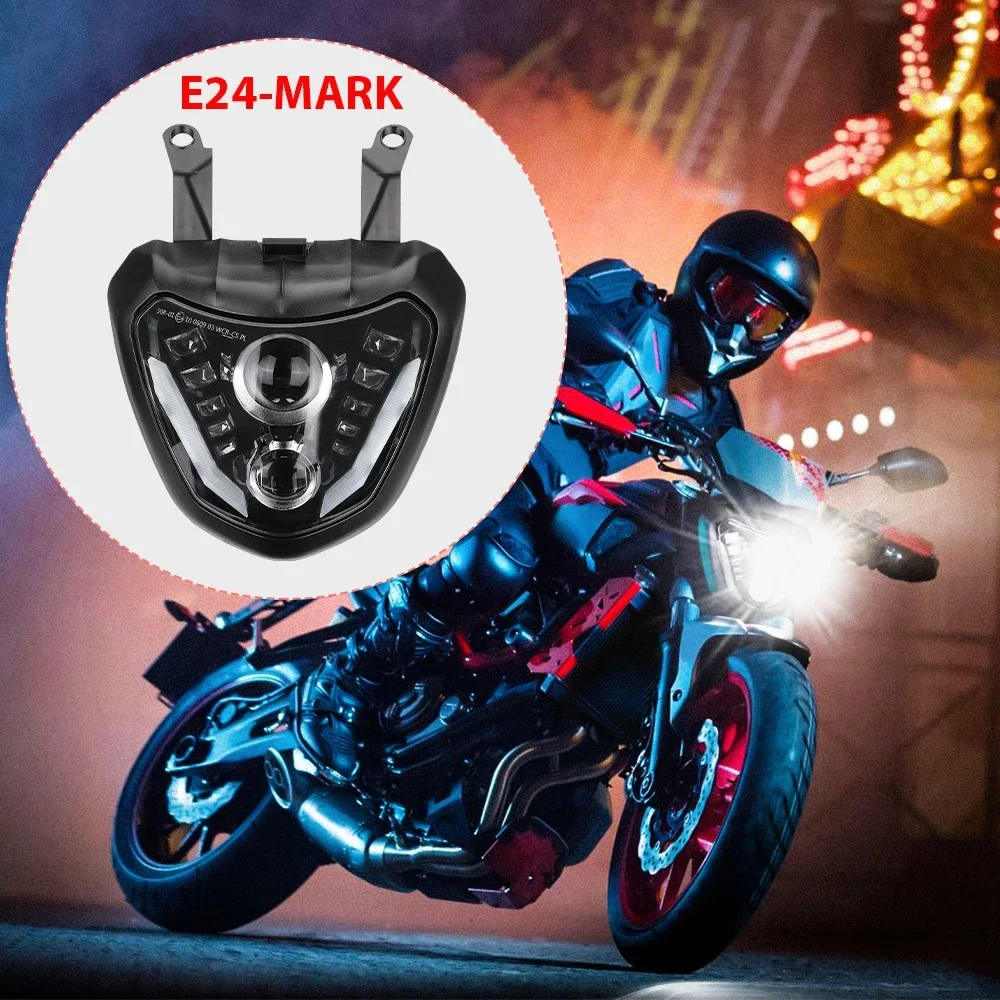 

MT 07 Headlight E-mark LED Light Projector Headlamp DRL Assembly Waterproof Lights For Yamaha MT07 MT-07 FZ07 2014 2015 2016 17