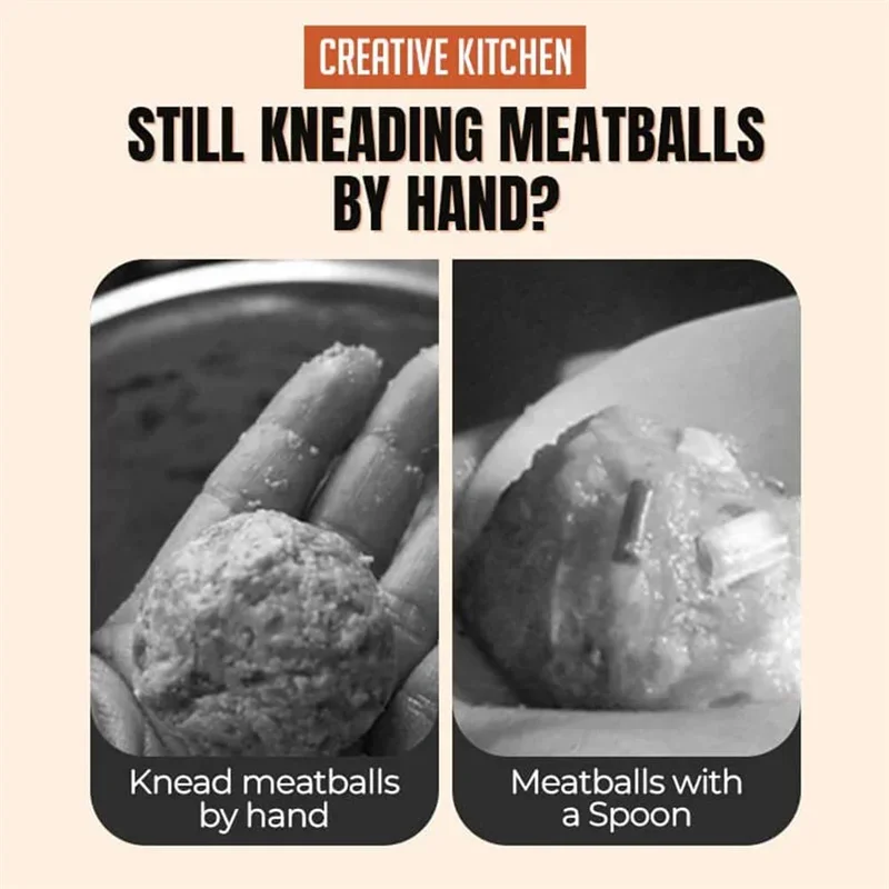 Plastic Meatball Maker Set Fried Fish Beaf Meat Making Balls Mold Spoon Meat Tools Canteen Kitchen Gadgets Cooking Accessories