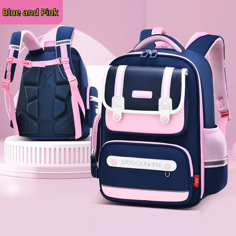 School Bags Primary School Children British Style Shoulders Backpack Boys and Girls Large Capacity Multi-Compartment Schoolbag