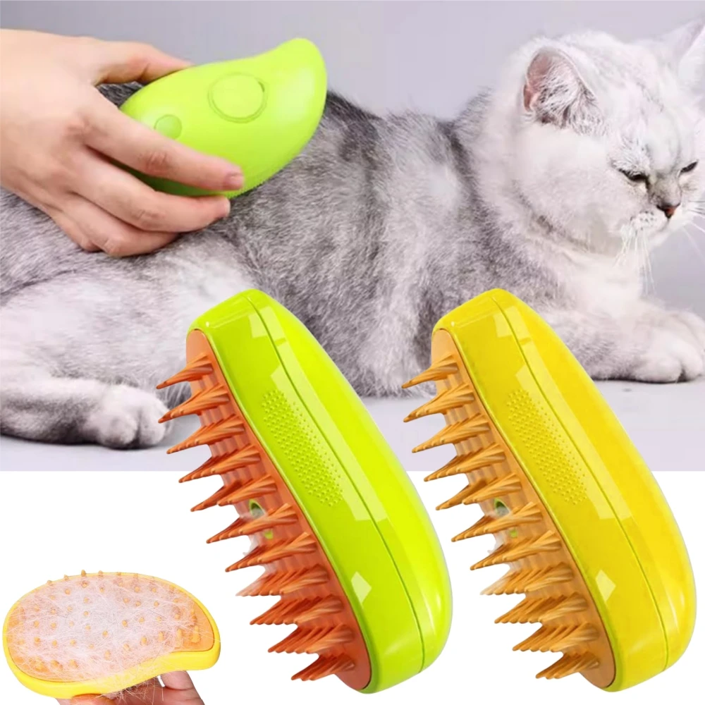 

Cat Steam Brush Steamy Dog Brush 3 in 1 Electric Spray Cat Hair Brushes for Massage Pet Grooming Comb Hair Removal Combs