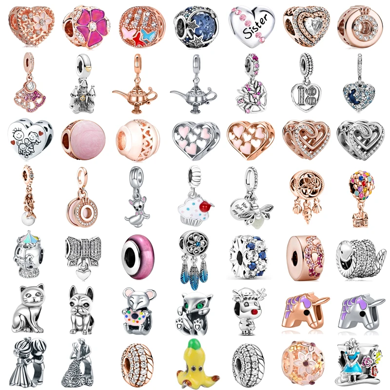 

New Fashion Charms Original Banana Mouse Dreamcatcher Beads For Original Pandora Ladies Bracelet Jewelry Accessories Gift