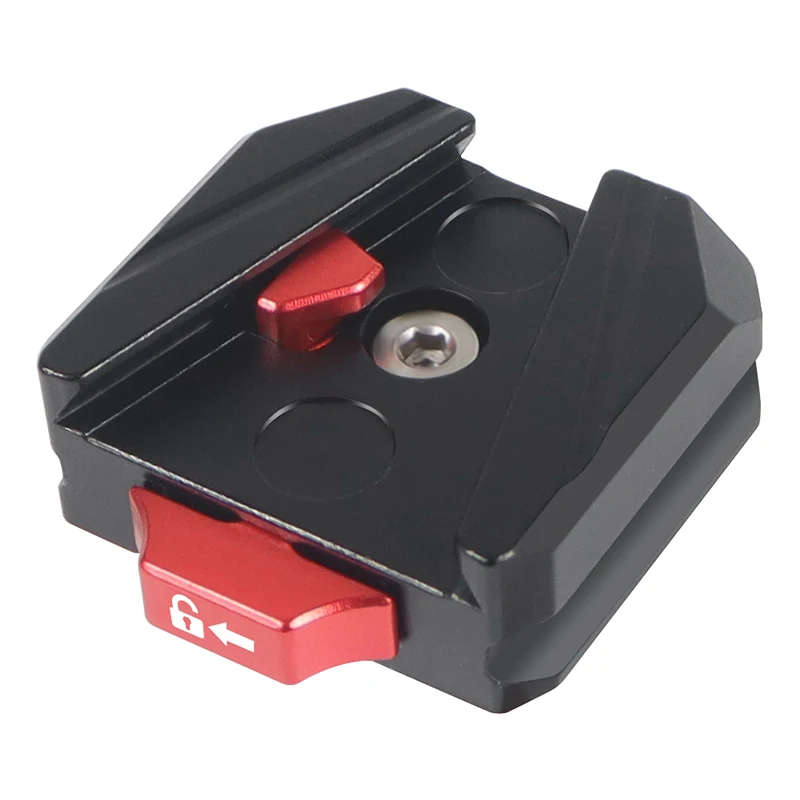 Aluminum V-Lock Battery Mounting Plate Clamp Quick Release for ARCA Tripod Gimbal Vlog DSLR Camera V Mount Power Supply Bracket