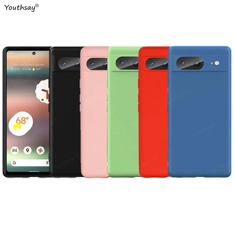 Per Google Pixel 8 Custodia Google Pixel 8 Cover Fundas Coque Custodia Posteriore In Silicone Liquido Originale Morbido Google Pixel 8 7 6 Pro 7A 6A