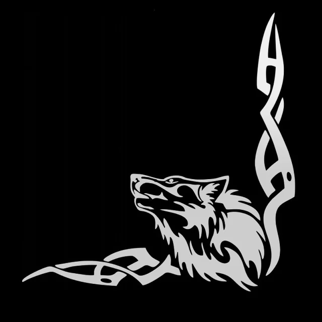 Car Stickers Personality Howling Wolf Vinyl Decals Car Motorcycle Bumper Body Rear Window Decorative Decals,20cm funny bumper stickers Car Stickers