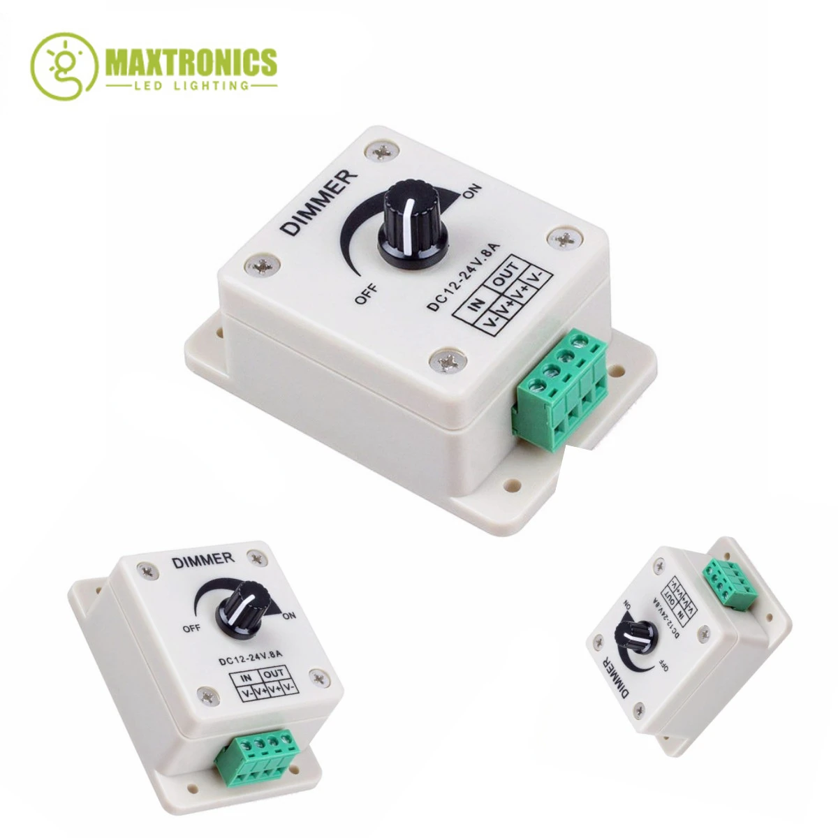 LED Dimmer 8A Adjustable Brightness Controller Switch Lamp Bulb Strip Driver DC 12V 24V Single Color Light Power Supply 1pcs,led dimmer switch,led strip controller,smart dimmer switch,led dimmer controller,lamp dimmer