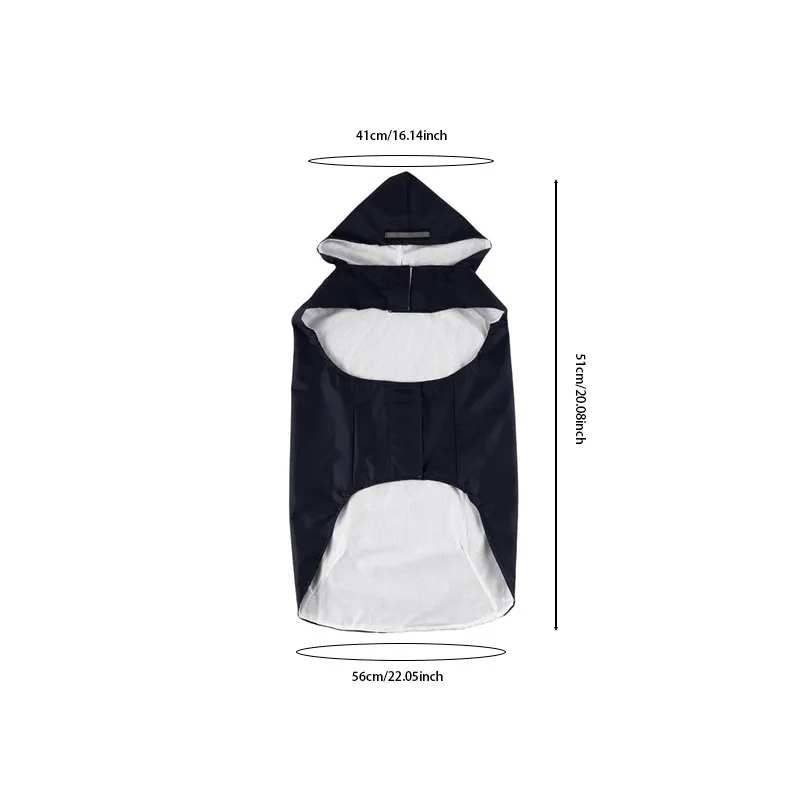 Waterproof Dog Raincoat with Reflective Hoodie