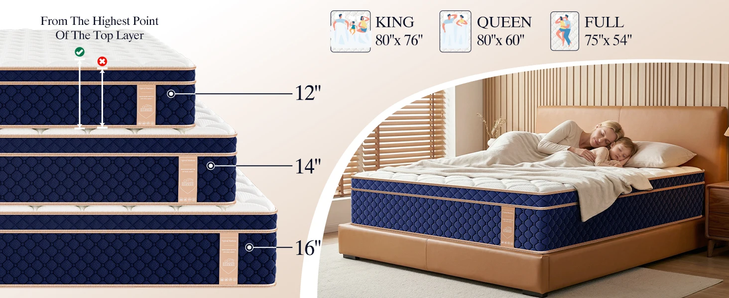 hybrid queen mattress in a box
