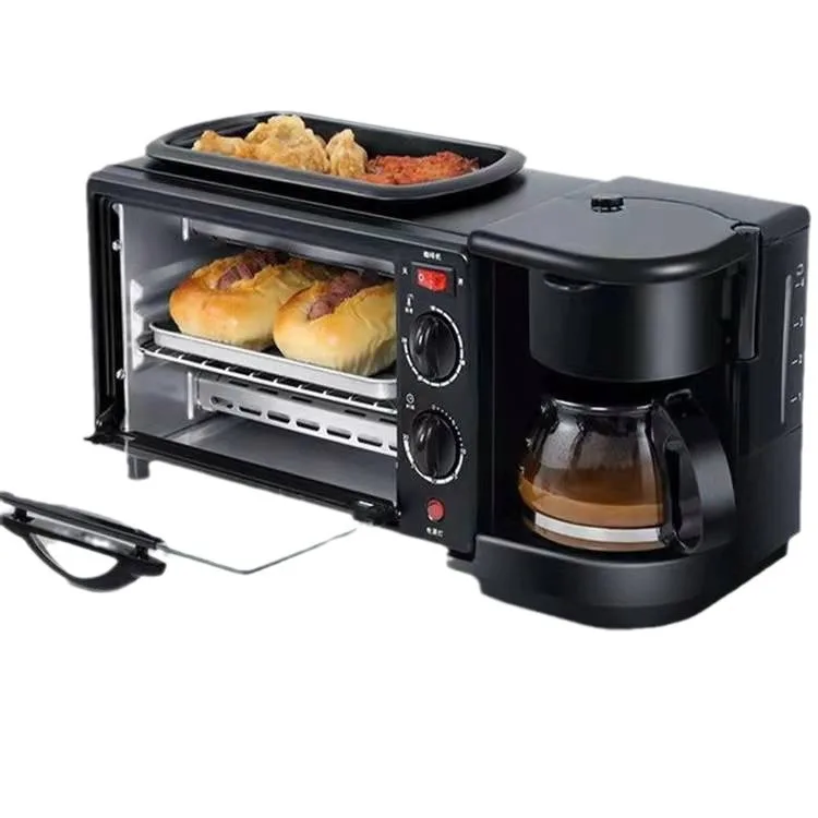 Breakfast Machine 3-in-1 Household Electric Oven Automatic Bread Machine Multi-function Oven Appliance