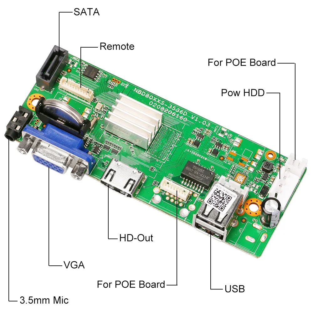 XMeye POE NVR  ν, H.265 + Ʈũ  ڴ, 1 HDD 24/7 ȭ IP ī޶, NETIP P2P ý, 4ch, 8ch, 4K, 5MP