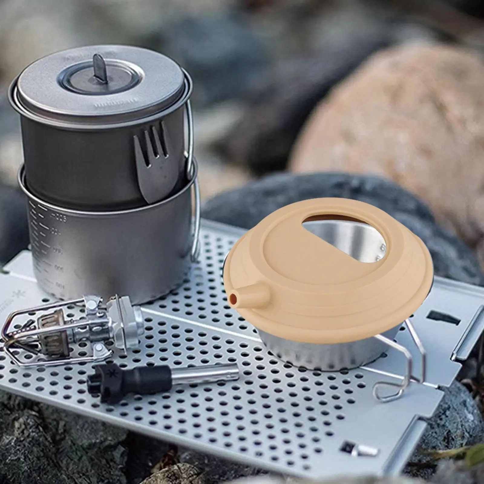 Silicone Lid for Camping Bowl Replacement Utensil Tableware Universal Round Outdoor Bowl Cover Airtight for Beach BBQ Fishing