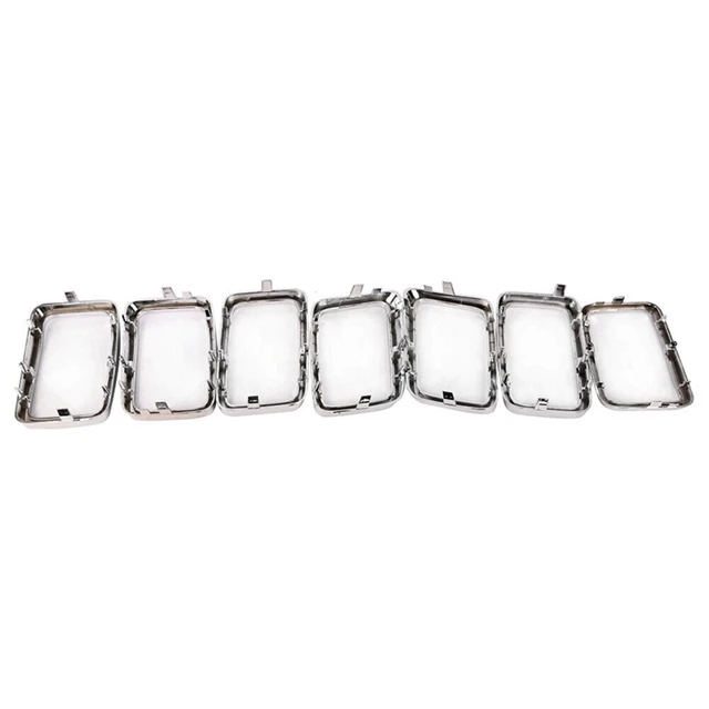 7PCS Kühlergrill Abdeckung Grill Ring Einsätze Rahmen Trimmt Kit