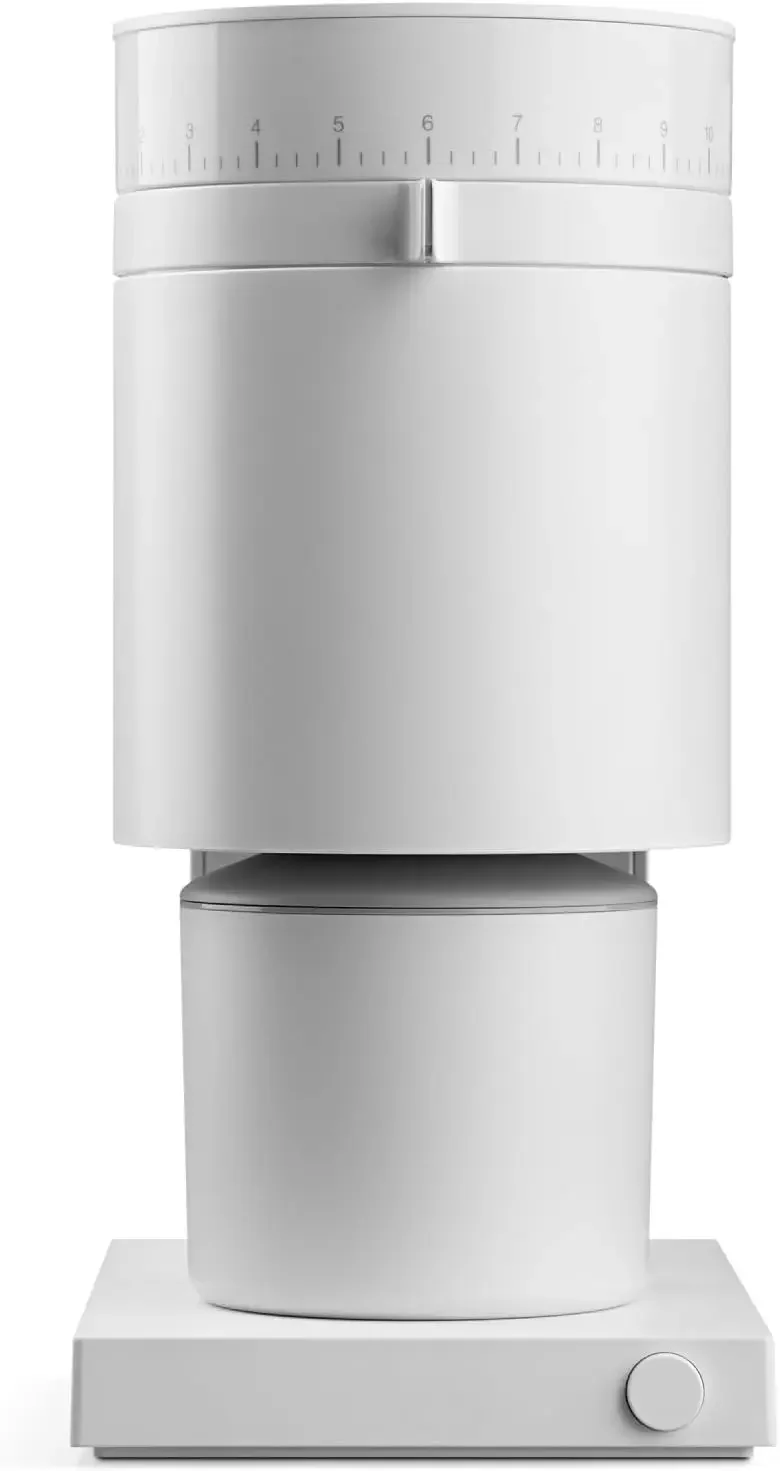 Conical Burr Coffee Grinder - All Purpose Coffee Grinder Electric, Drip, French Press, & Cold Brew - Matte White