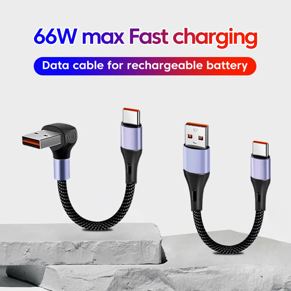 ZKAPOR Cavo USB C a USB C [2Pezzi 30CM], Cavo USB Type-C 90 Gradi 60W