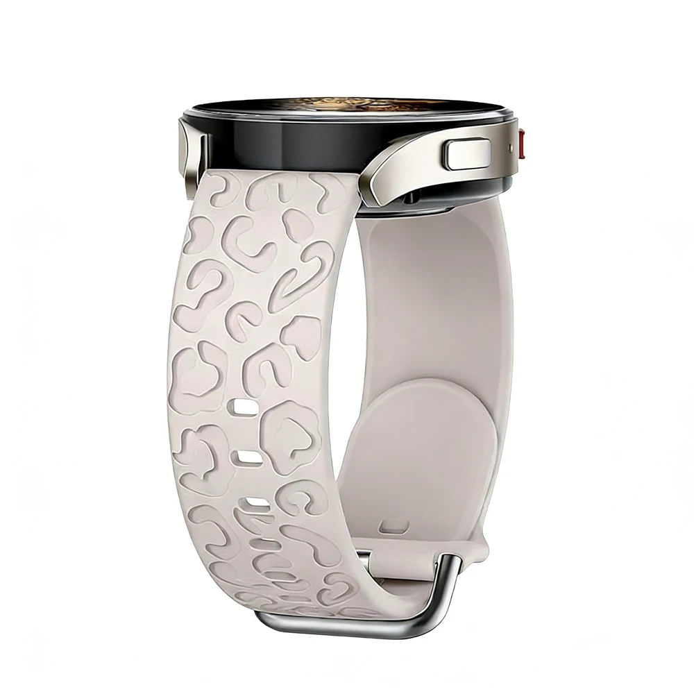 Leopard Engraved Silicone Wristband Bracelet