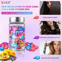 Capsules de Vitamine pour Cheveux Mélangés, Soin Capillaire Réparateur, Maltraité, Frisé, Soyeux, Hydratant, Lissant, Nourrissant, 40 Pièces 4