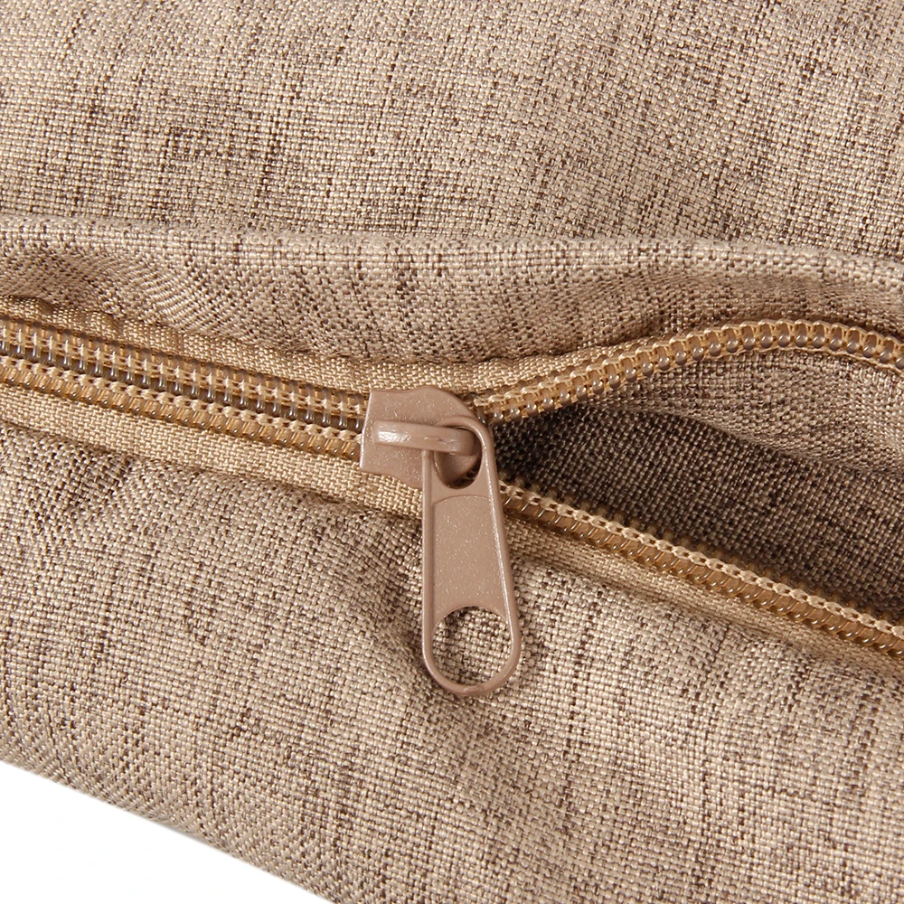 Copertura Per Poltrona A Sacco In Lino - Fodera Bean Bag XXL (120x120cm) Senza Riempitivo, Marrone