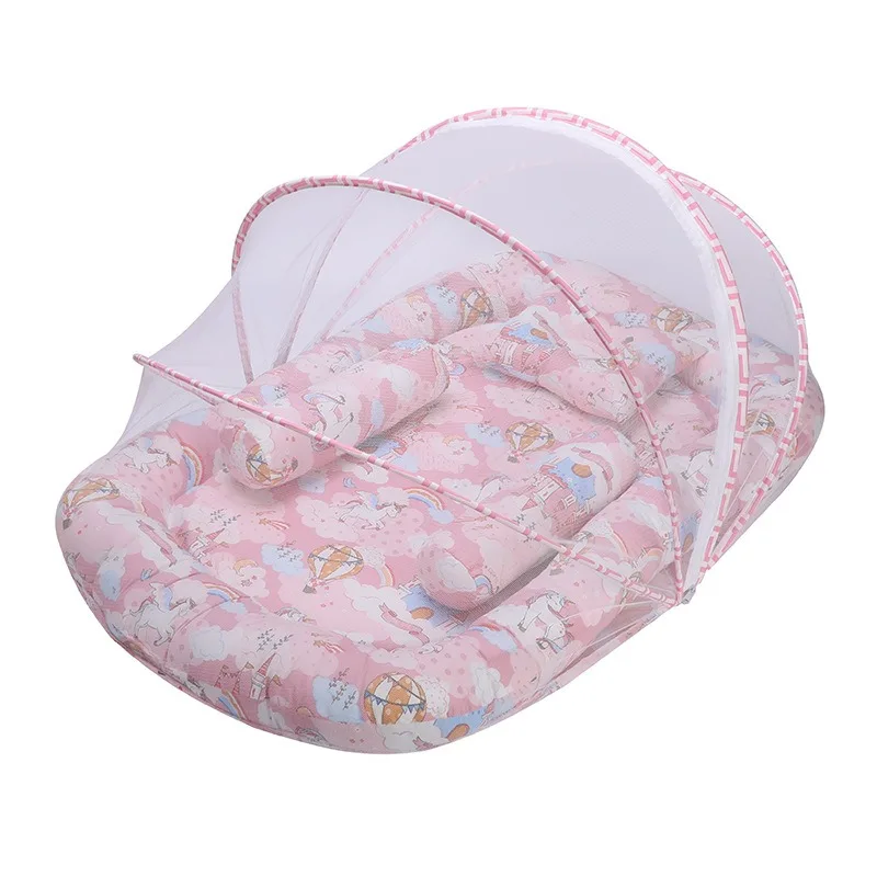Portable newborn biomimetic sleeping mat mattress bed middle bed baby baby mosquito net
