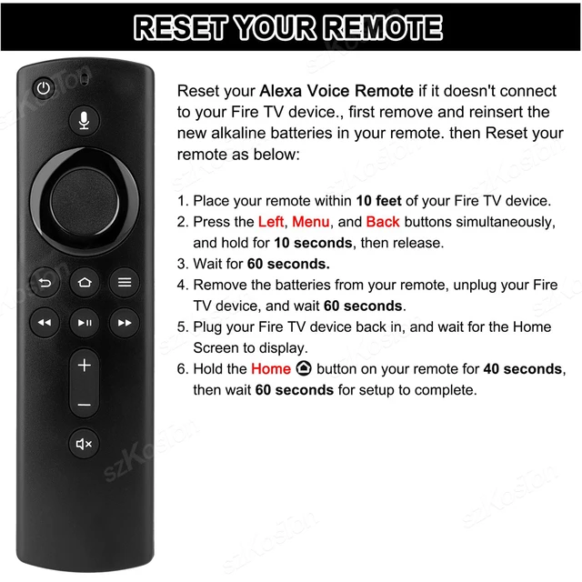 Control Remoto Reemplazo Voz L5b83h (2da Generación) Apto  Fire Tv  Stick 4k, Fire Tv Cube 1ra Generación, Fire Tv Cube 2da Generación, Fire Tv  Stick 2da Generación (3ra Generación), Fire Tv