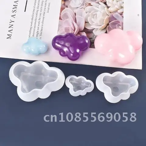 

3D Silicone Mold 3pcs/set Cloud Shape Candle Making Soap Candle Mould Oil Aromatherapy Candle DIY Cloud Mould