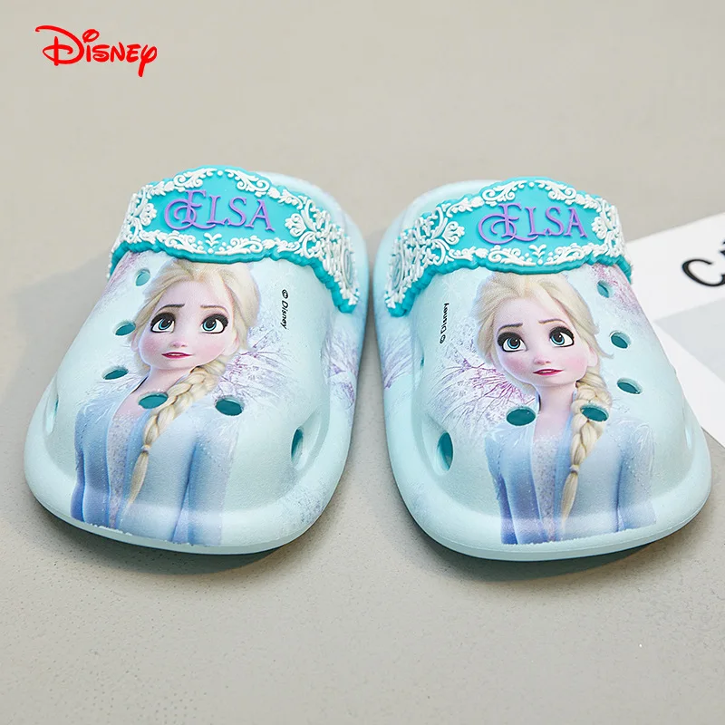 Disney Princess Hole Shoes Summer Children Kids Slippers Frozen