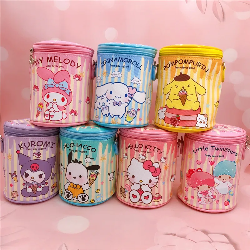 Sanrio Anime Figure Hello Kitty Chest Bag Cartoon Kawaii Crossbody Bags  Kuromi My Melody Messenger Handbag Toys Girls Xmas Gifts