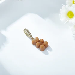 BenS Colorful Resin Gummy Bear Charm for Jewelry Making and DIY Crafts (Gold brown)