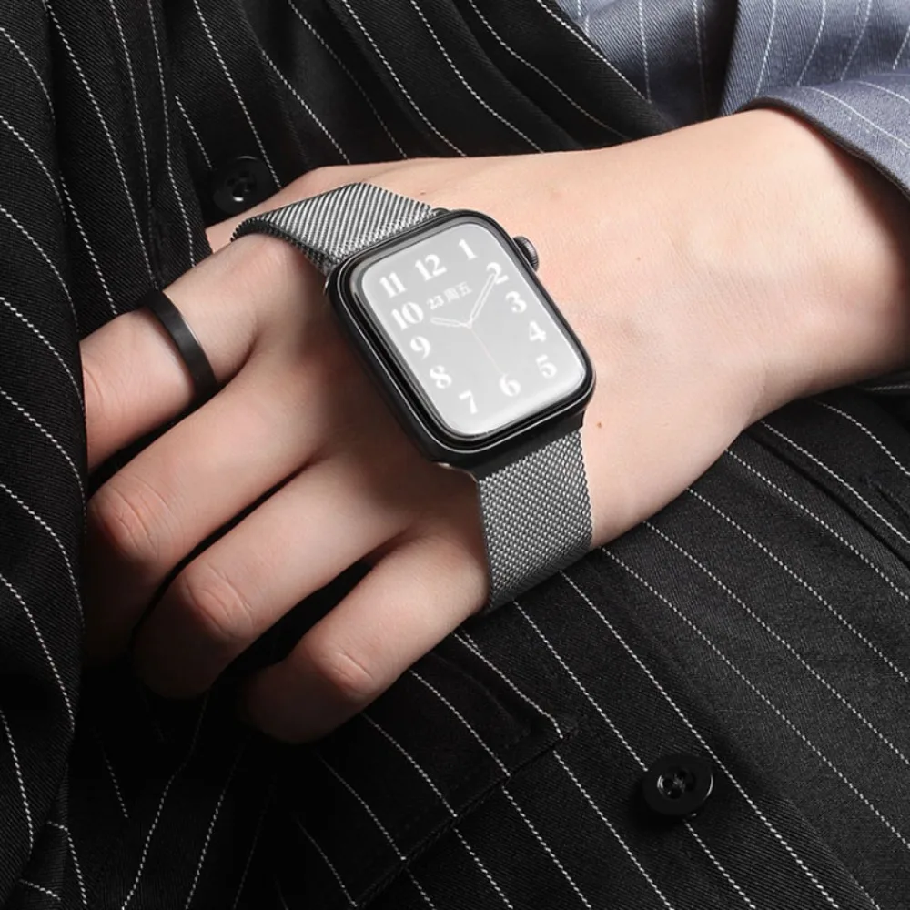 Elegant Metal Milanese Apple Watch Band - Ultra Sleek Design