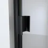 30-31 in. W x 66 in. H Semi-Frameless Swing Shower Door in Matte Black and Clear Glass Shower Doors 5
