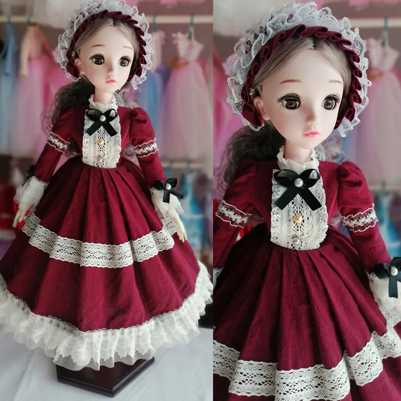 

Одежда для куклы BJD 1:3 кукла 60 см меняющая кукла Повседневная мода ретро Лолита Принцесса платье кружевное платье комплект