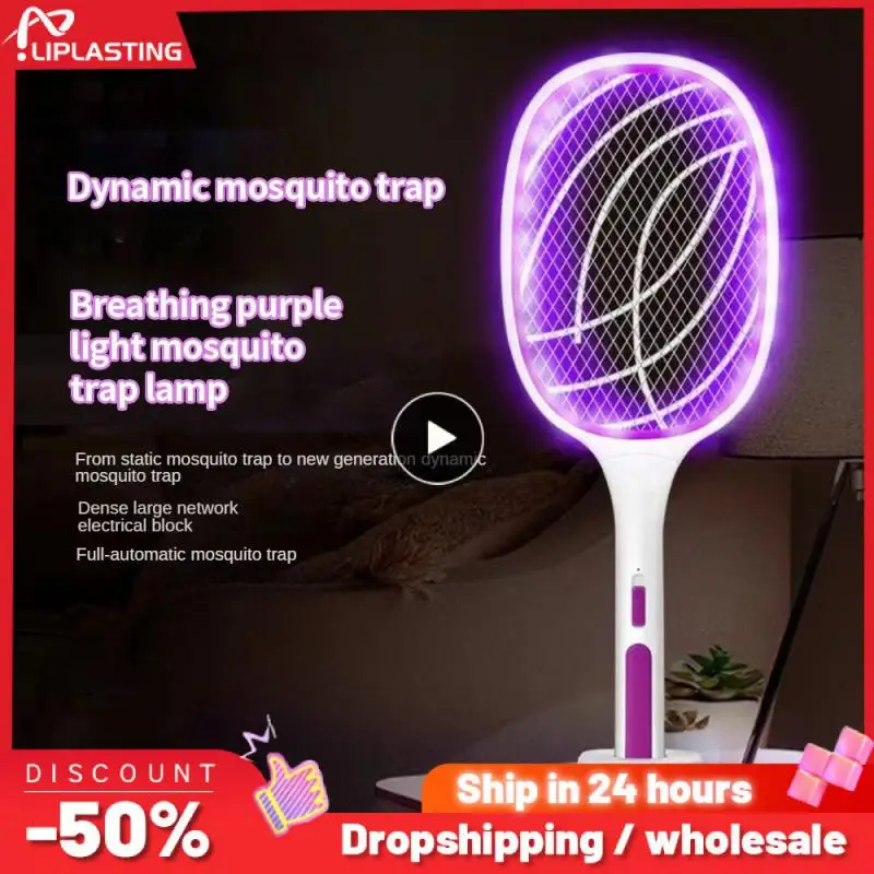 

3 IN 1 10/6 LED Mosquito Killer Lamp 3000V Electric Bug Zapper USB Rechargeable Summer Fly Swatter Trap Flies