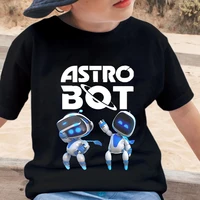 Funny Astro Bot Design T-Shirt Kids Crew Neck Short Sleeve Tops Tees Cartoon Game Character Robot Boys Girls Streetwear Tshirt 1