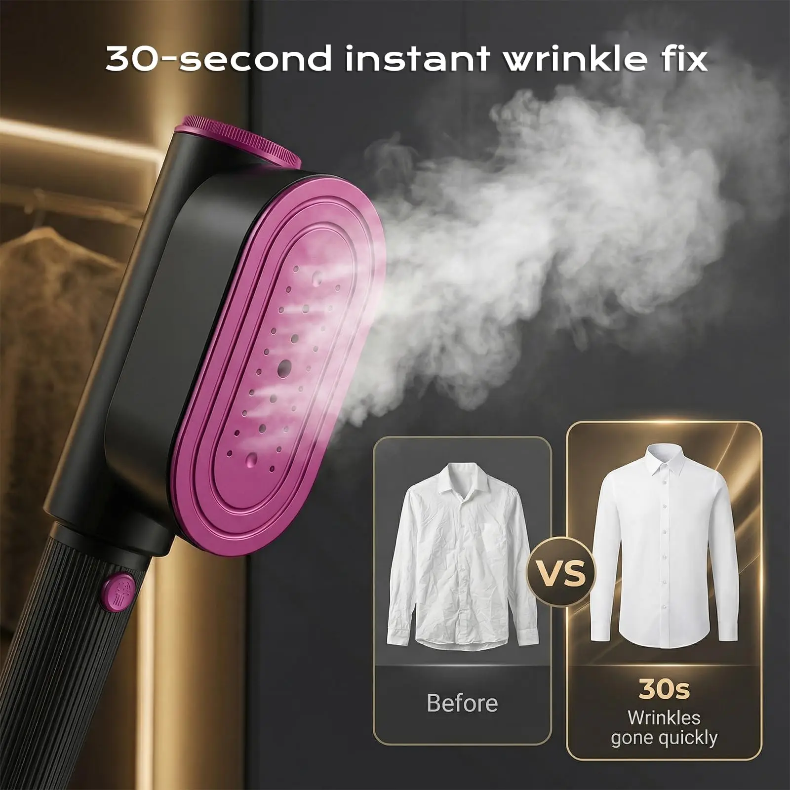 Travel Steamer for Clothes2-in-1 Steam Iron & Garment Steamer with Fast Heat-Up 1200W Portable Handheld Clothes Steamer Iron
