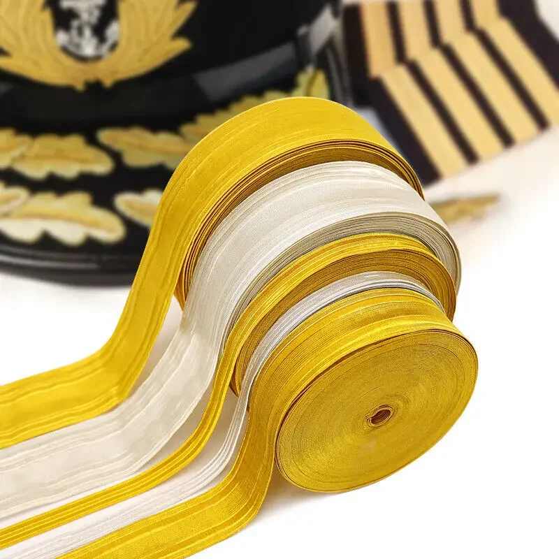 Military Ribbon Trim Gold Bullion Braid Ribbon Trim for Army Uniform