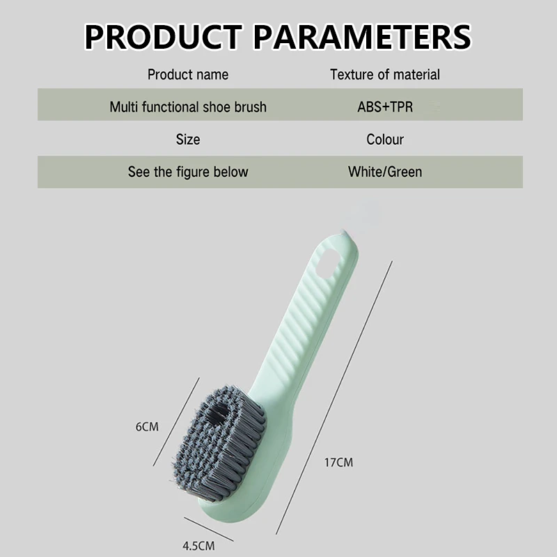 1/2Pcs Multifunctional Cleaning Brush Soft-bristled Liquid Shoe Brush Clothes Shoe Clothing Board Cleaner