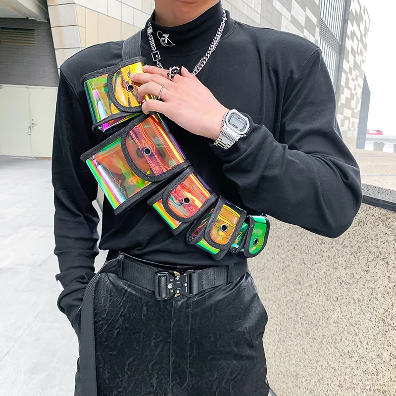 Hip-hop Trend Unisex Waist Packs Fashion Transparent Men's Belt