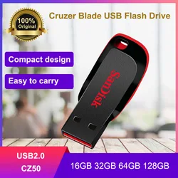 SanDisk High - Capacity USB Flash Drive - Original, USB 2.0 Memory Stick for Computers (16GB, 32GB, 64GB, 128GB)