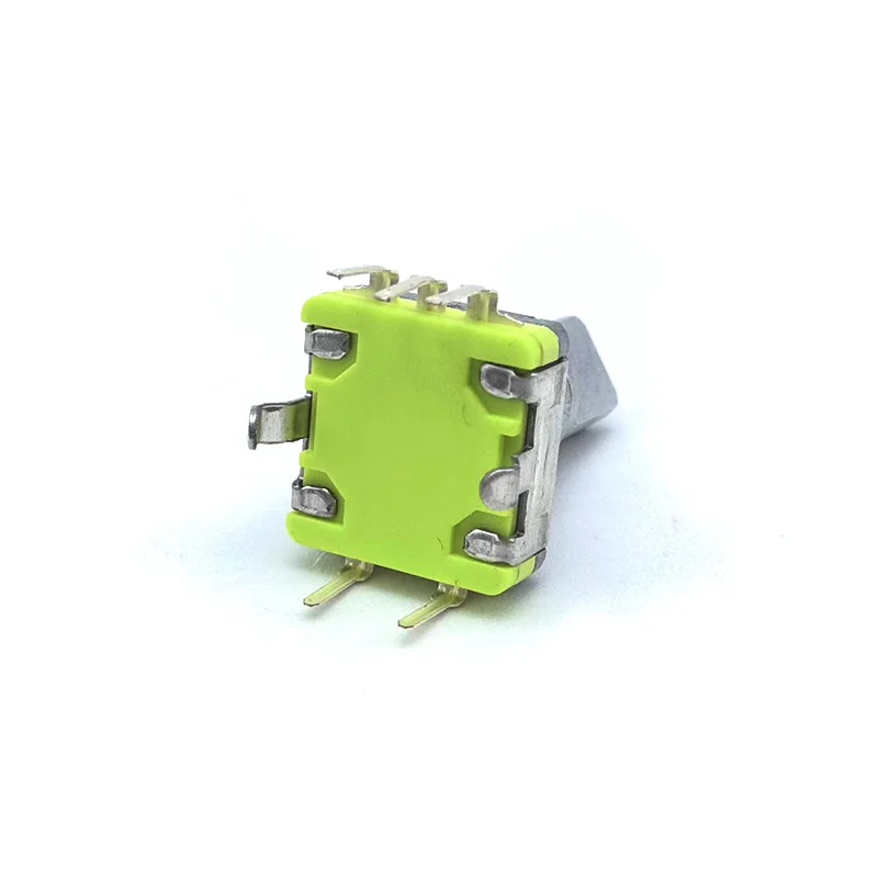 EC11 encoder 360 degree rotating potentiometer 5 pin 30 pulse with pushbutton switch 15mm half shaft 1 pcs