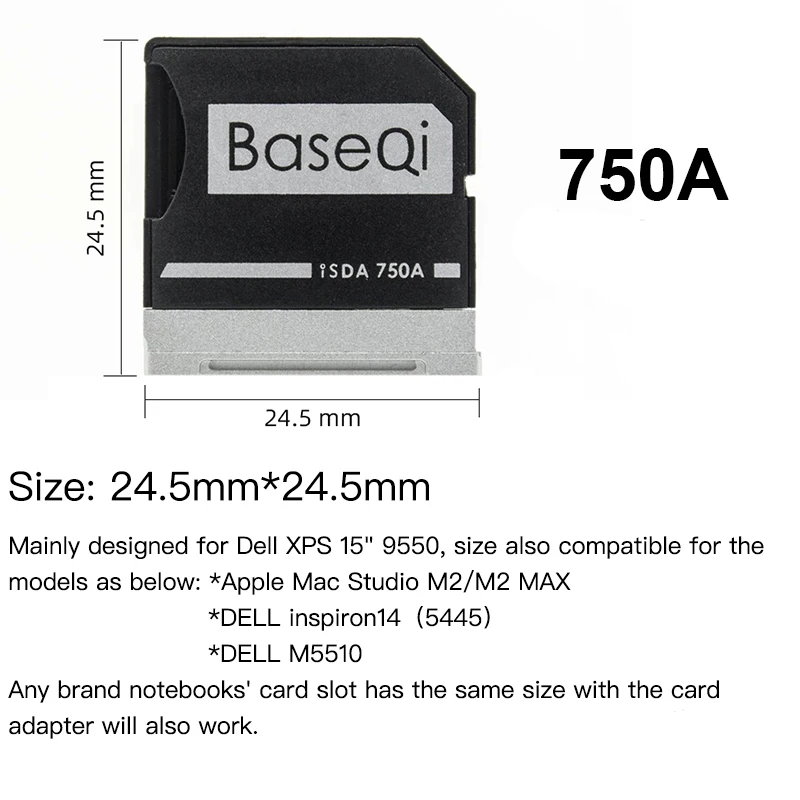 

BaseQi оригинальный для Dell XPS 15 дюймов 9550 /DELL inspiron14 дюймов 5445/DELL M5510 фотомагнитола из алюминия А