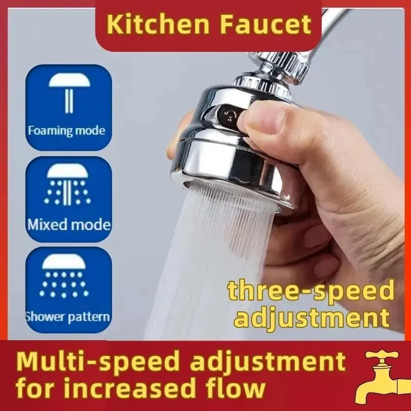 Faucet extender Kitchen Charge Faucet Splash Proof Extender Household Shower Filter Universal Faucet Can Rotate The Water Outlet Charge Shower