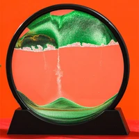 1~7PCS Moving Sand Art Nordic Creative Oranment Liquid Hourglass Flowing Sand Sandscape Round Quicksand Painting Home Decor - Image 6