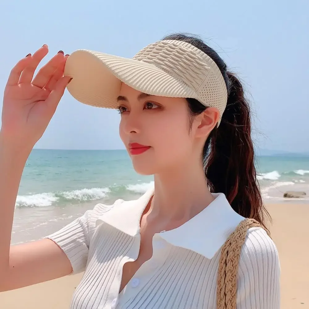 여름 패션 여행용 자외선 차단 비치 야구 모자 햇빛 가리개 빈 탑햇 바이저 캡