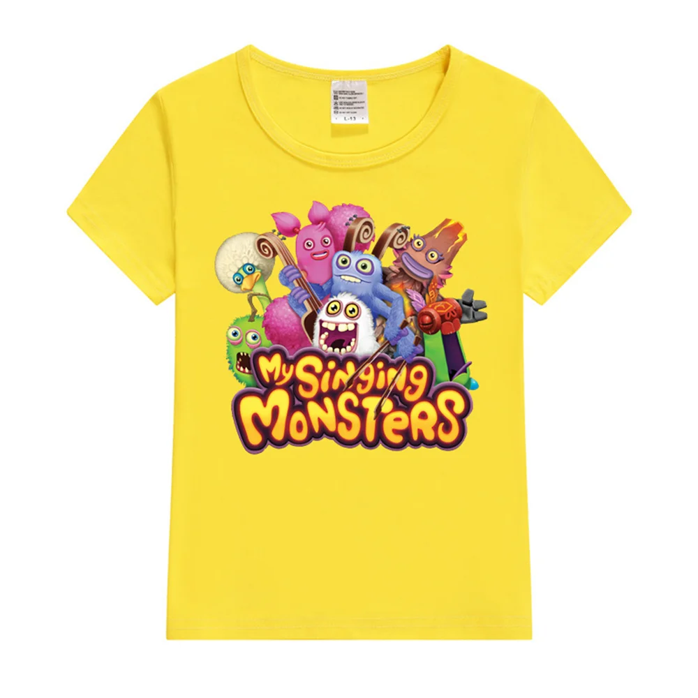 My Singing Monsters Summer Anime T-shirt Kids Clothes Kids T Shirts Casual Short Sleeve 100% Cotton Tops Y2k Boys Girl Clothes 5