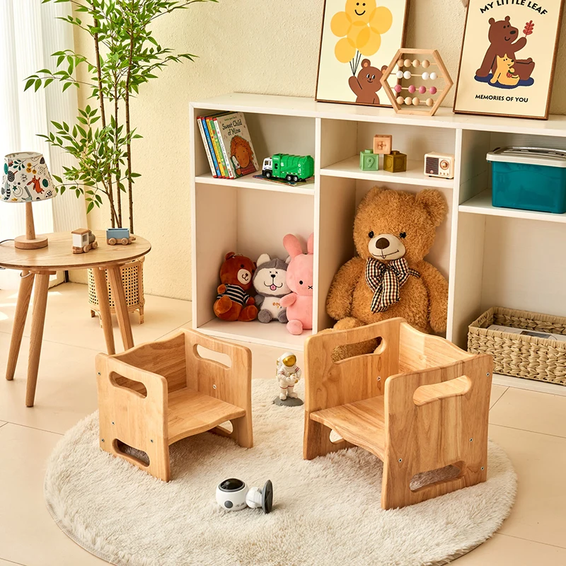 Rubber Wood Solid Wood Children Chair for Kids, Kindgarten and Kids' Home Furniture-Set