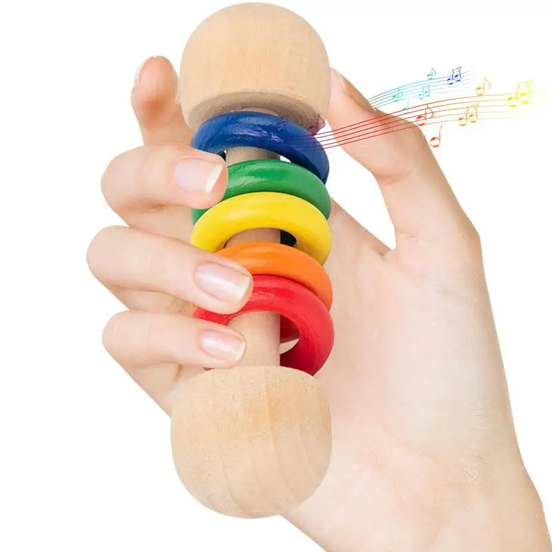 

Toddler Shake Toys Kids Ring Grasping Toys Kids Ring Grasping Toys Wooden Kids Rattle Shake Toy Handmade Newborn Toy Early