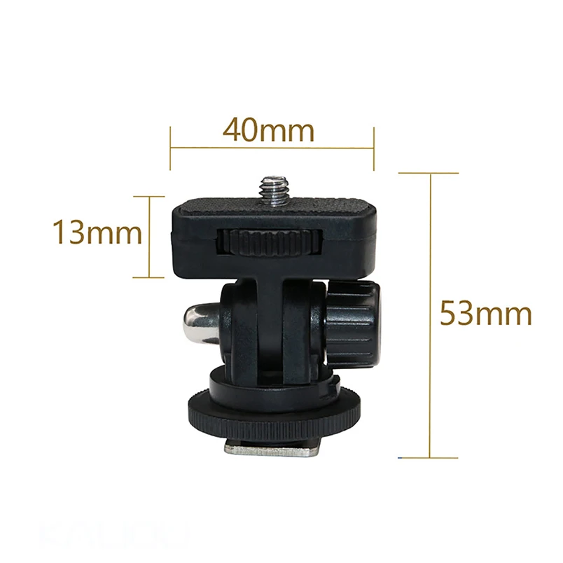 Plastic Hot Cold Shoe Base Mount Adjustable Lockable 1/4 Screw Adapter for DLSR Camera Cage Rig Monitor Flash Fill Light Bracket