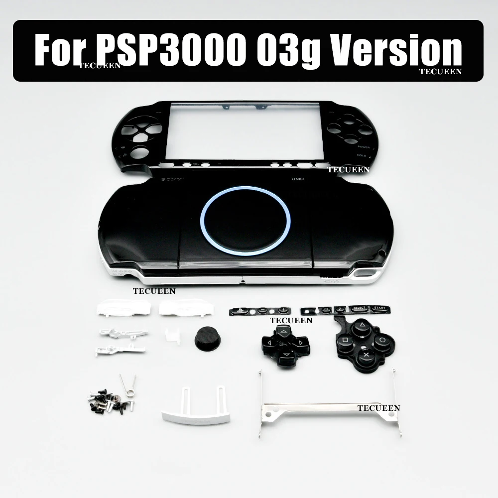 SILVER FACEPLATE FRONT Shell Housing Cover For Sony PSP 3000 Console - Foto 4