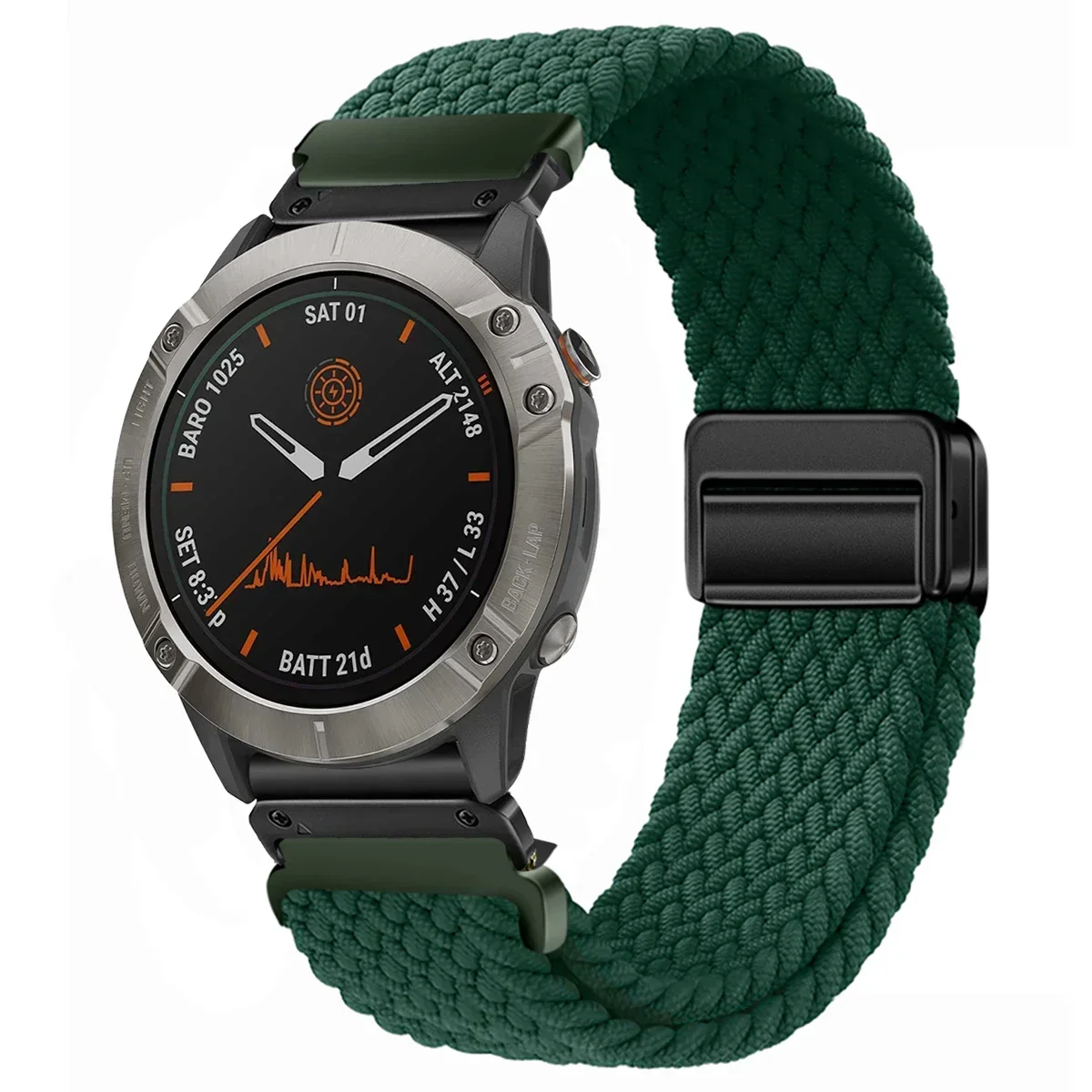Enhanced Nylon QuickFit Smartwatch Strap - Universal 22/26mm Wristband