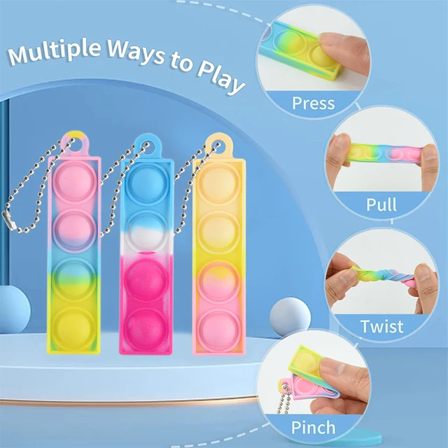 Amazon Giocattoli Pop It 10/30Pcs Mini Pop Portachiavi Bambini